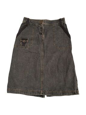 Bass Jeans Knee-Length Denim Utility Skirt – Size 6 – Dark Wash